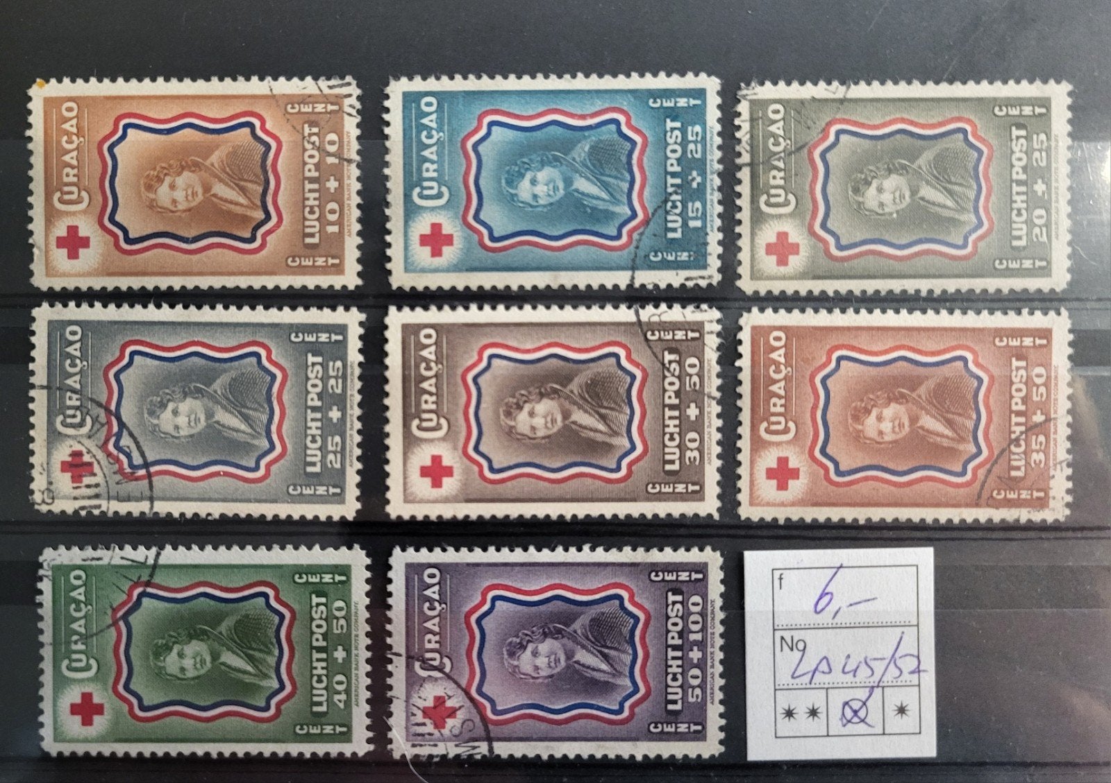 Curacao luchtpost 45/52, Ophalen of Verzenden, Gestempeld