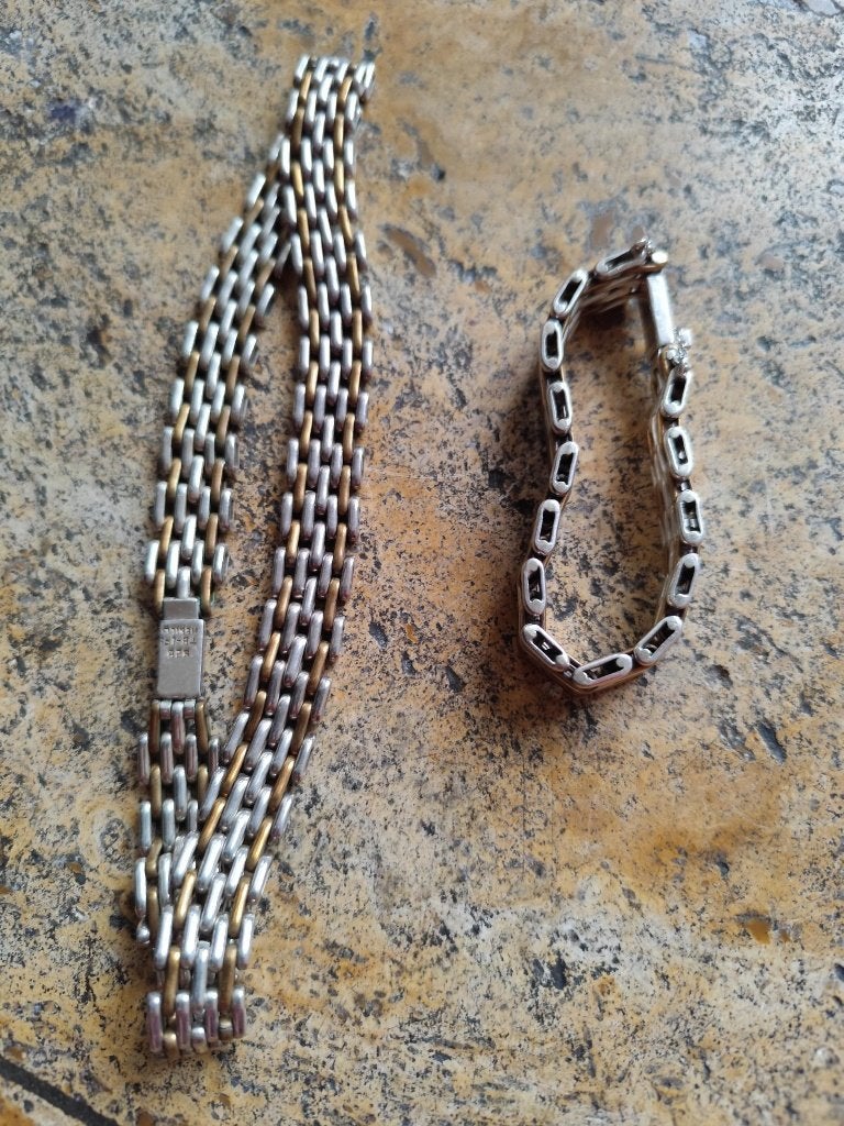 Vintage damesketting/armband Mexicaans zilver, Ophalen of Verzenden, Zo goed als nieuw, Zilver, Zilver
