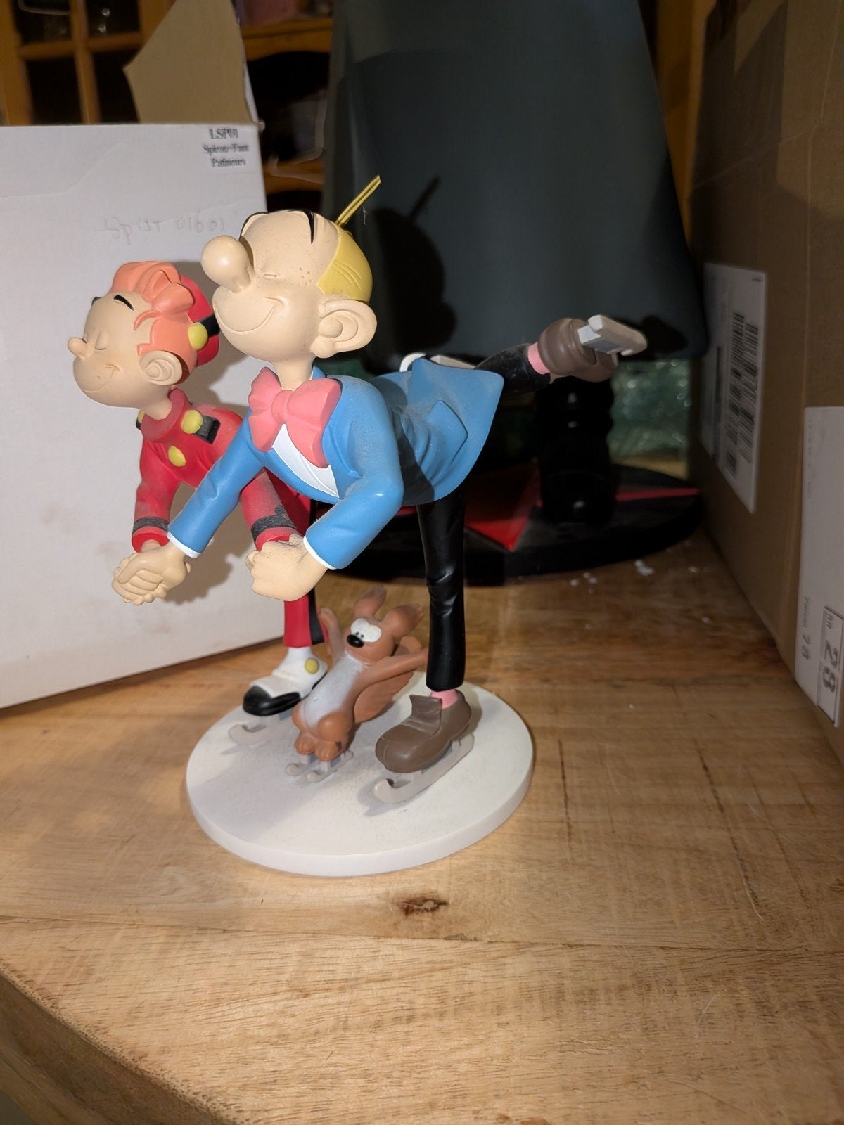 Spirou et Spip Patineurs - Leblon-Delienne - Nr. 228/1500, Ophalen of Verzenden, Gebruikt