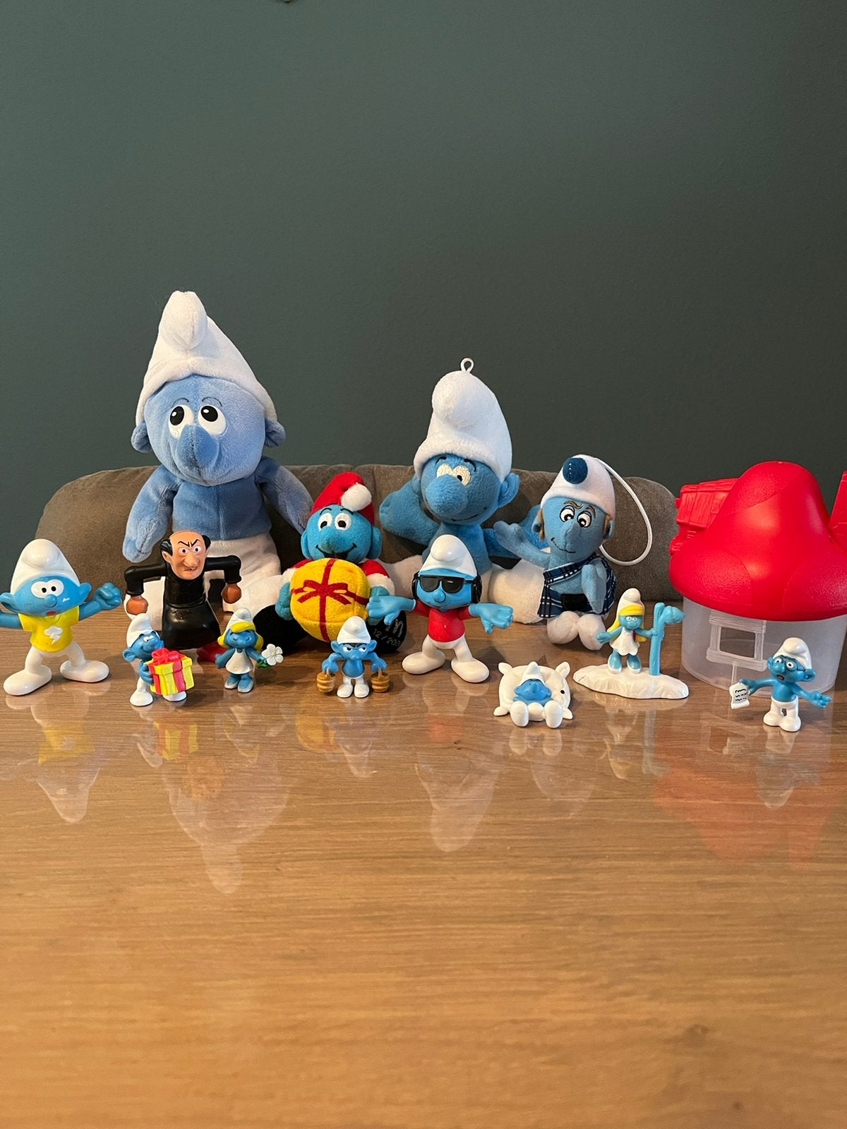 Leuke set Smurfen poppetjes en knuffeltjes, Verzamelen, Smurfen, Ophalen of Verzenden, Verschillende Smurfen