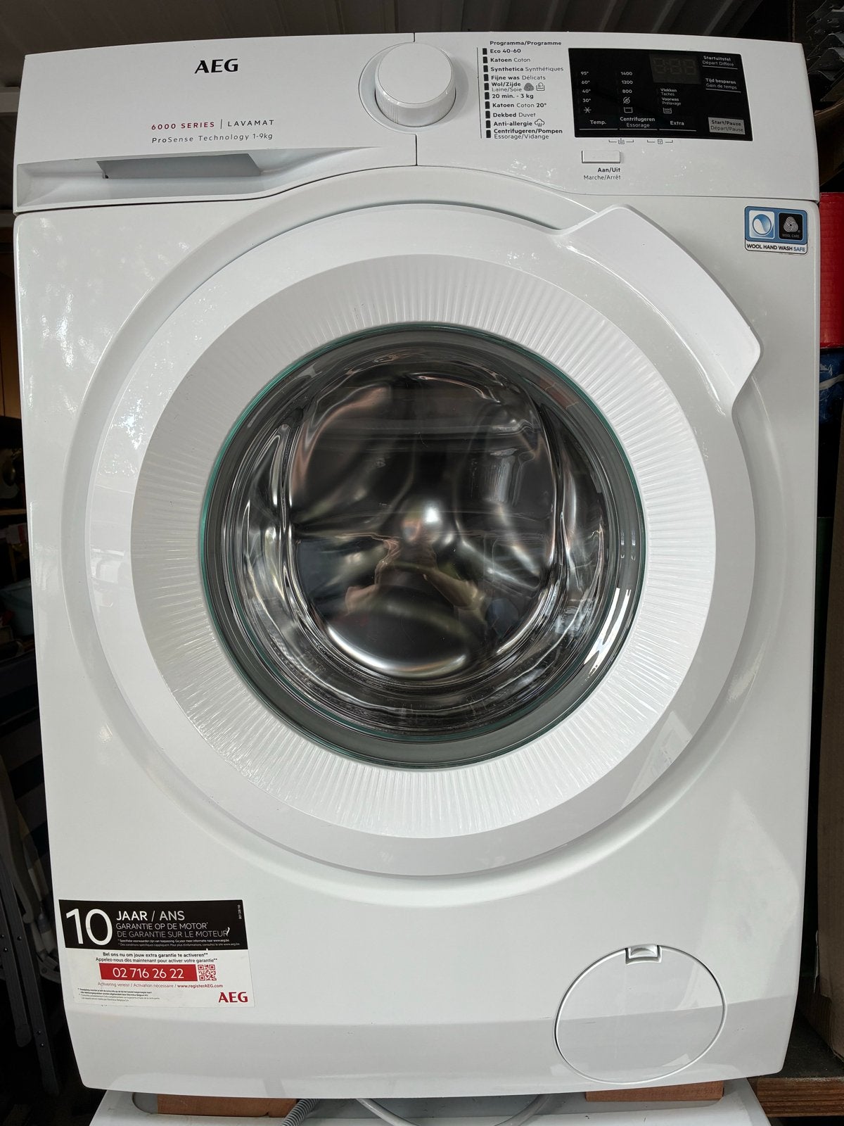 AEG 6000 serie ProSense 9 kg Wasmachine, Ophalen, 1200 tot 1600 toeren, 8 tot 10 kg, Zo goed als nieuw