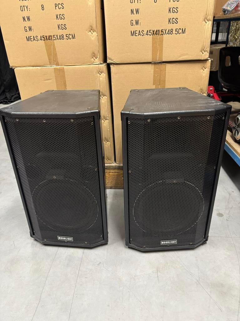 Set 12 inch/ 300 W Moonlight boxen, Audio, Tv en Foto, Luidsprekers, Overige typen, Nieuw, 120 watt of meer, Ophalen