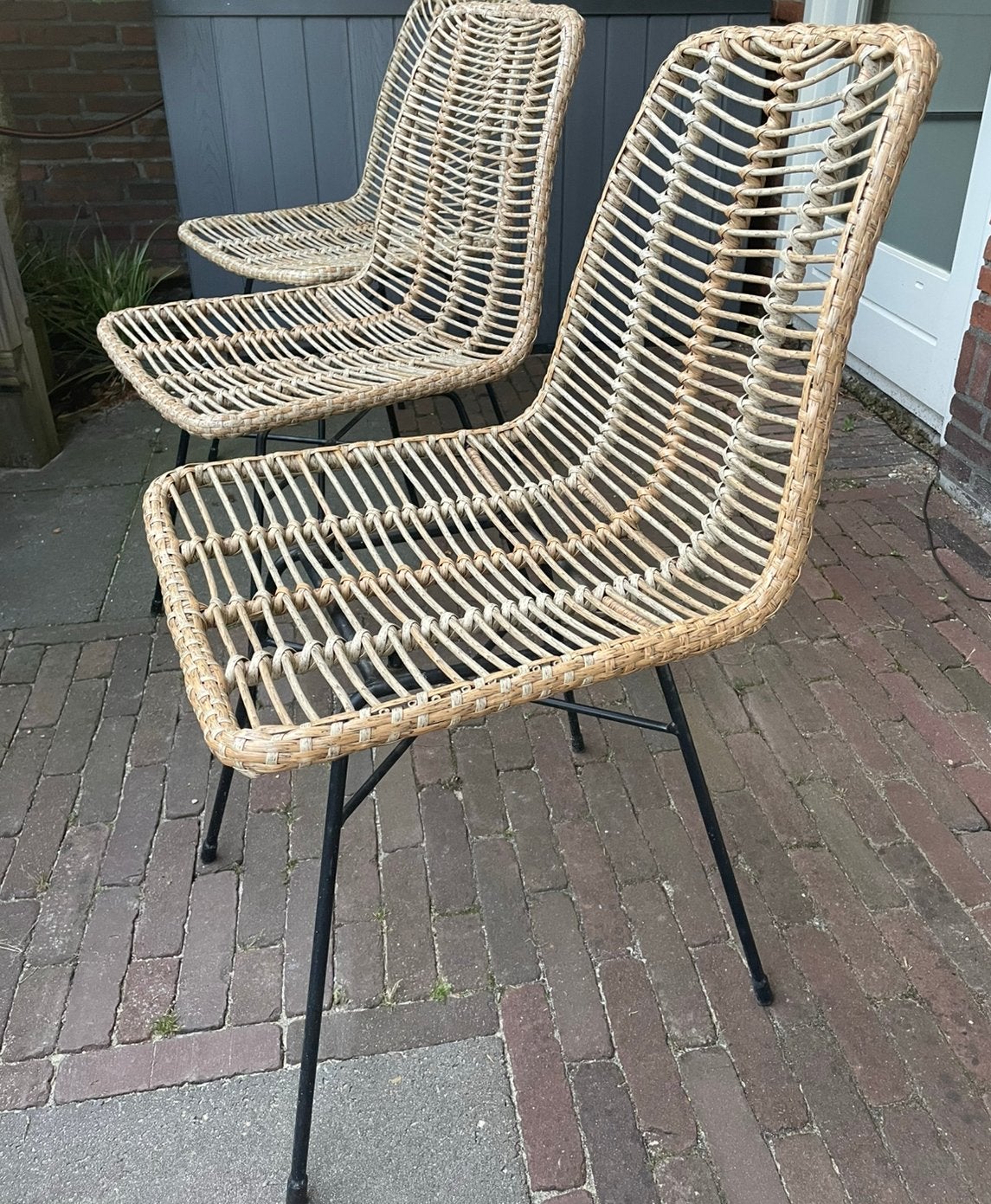 2 tuinstoelen Xodos (rotan), Ophalen, Zo goed als nieuw, Rotan