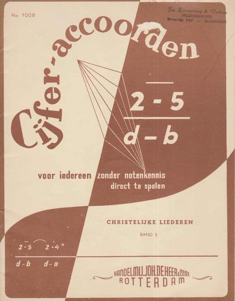 CIJFERACCOORDEN - CHRISTELIJKE LIEDEREN - BAND 5, Orgel, Gebruikt, Ophalen of Verzenden, Religie en Gospel