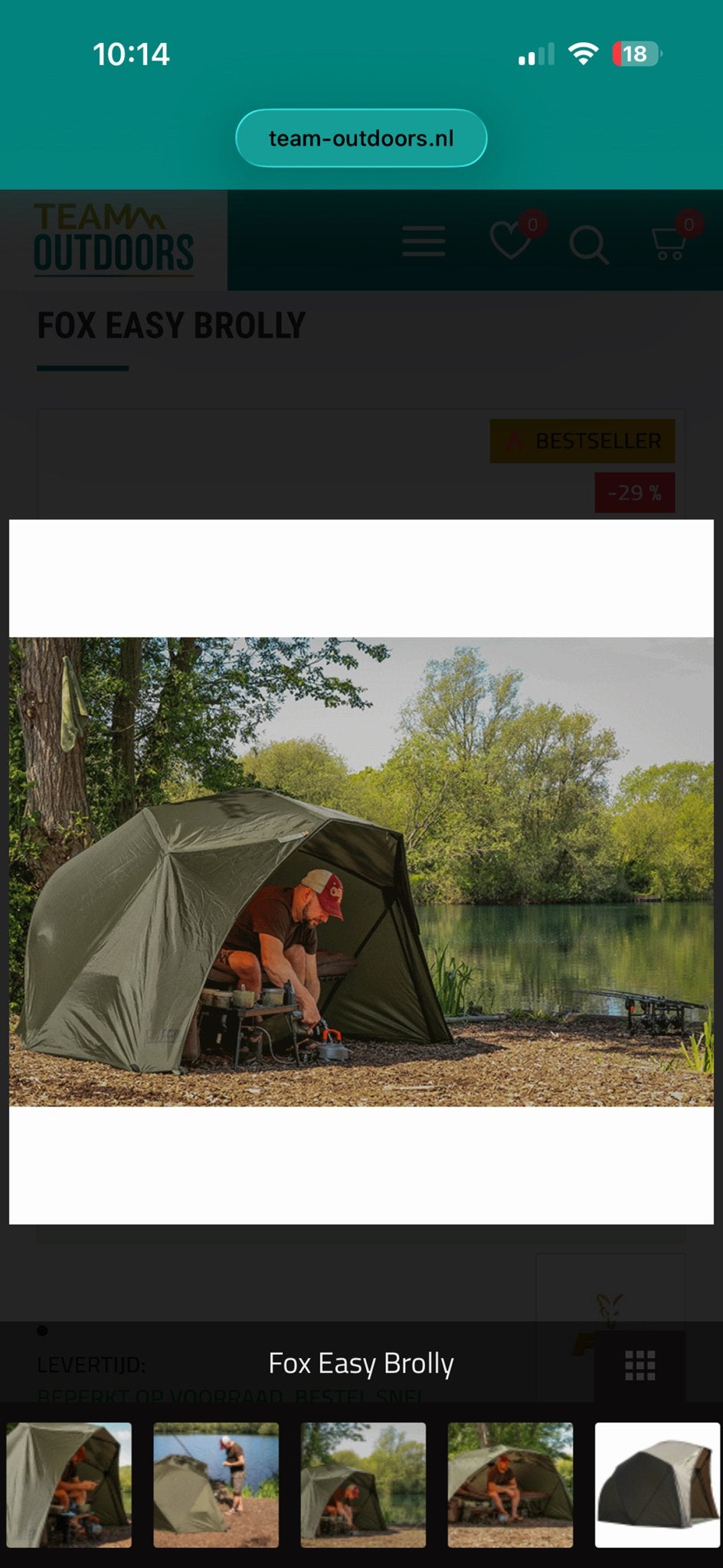 Fox Easy Brolly - Zo goed als nieuw, Ophalen, Zo goed als nieuw, Tot en met 2