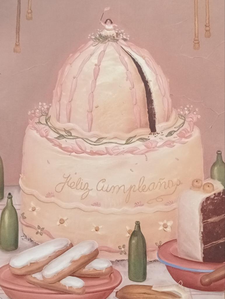 Fernando Botero print Stilleven met Taart, Ophalen of Verzenden