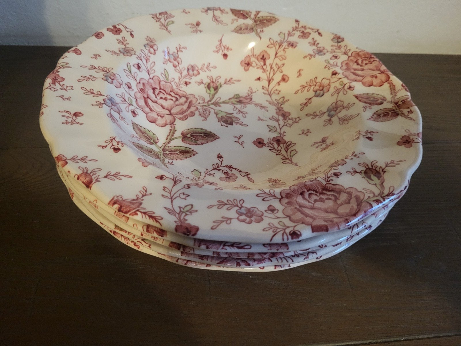 Johnson Brothers 'Rose Chintz' diepe borden (5 stuks), Ophalen of Verzenden