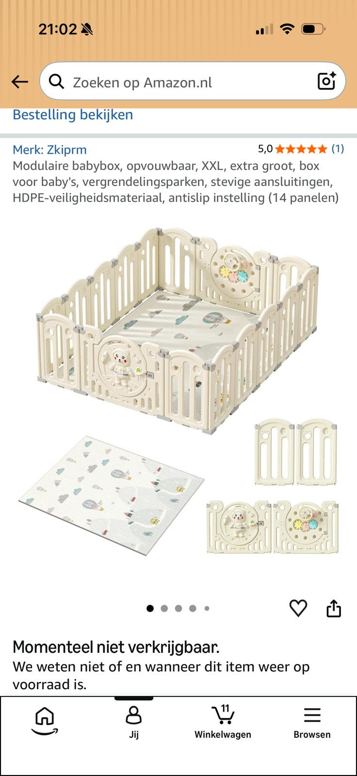 Playpen XXL Baby box Speelbox, Ophalen of Verzenden, Zo goed als nieuw