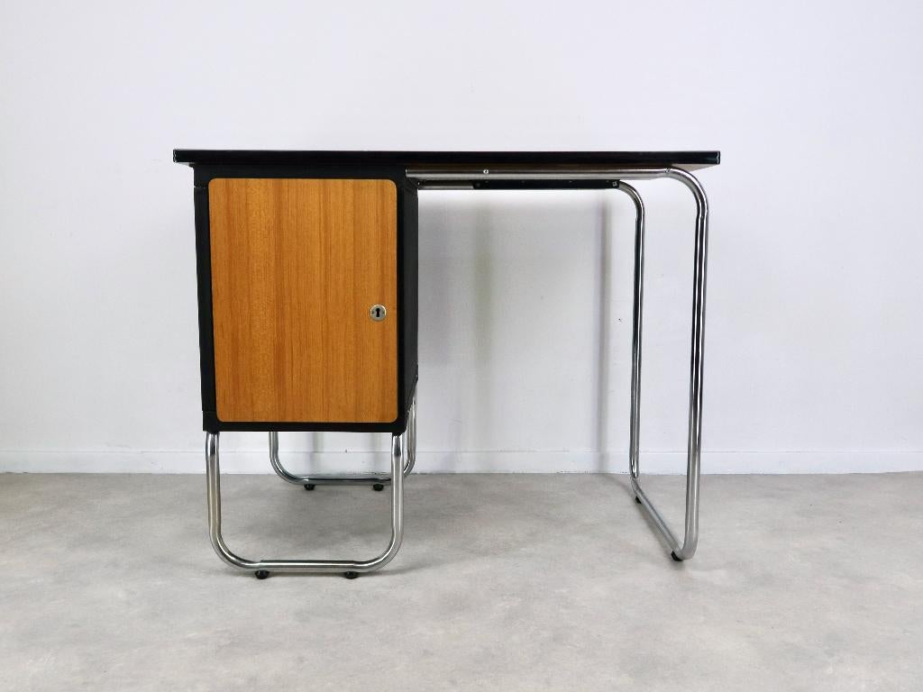 vintage bureau Torck 90b x 55d x 75h incl stoel, Ophalen, Gebruikt, -, Metaal