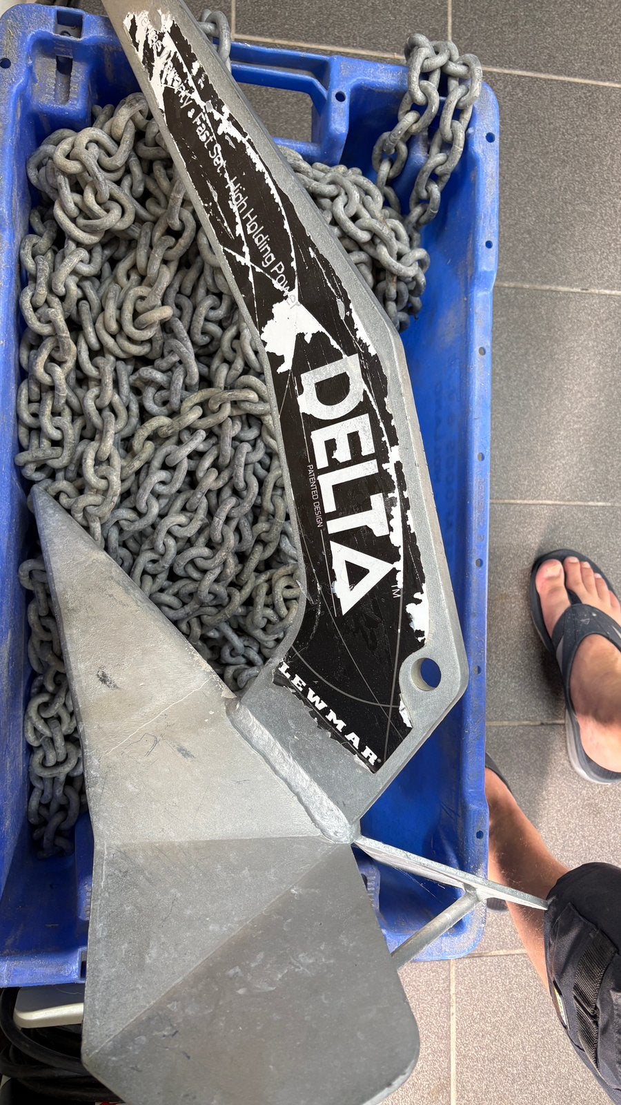 16 kg delta anker inclusief ketting, Ophalen, Zo goed als nieuw, Overige typen