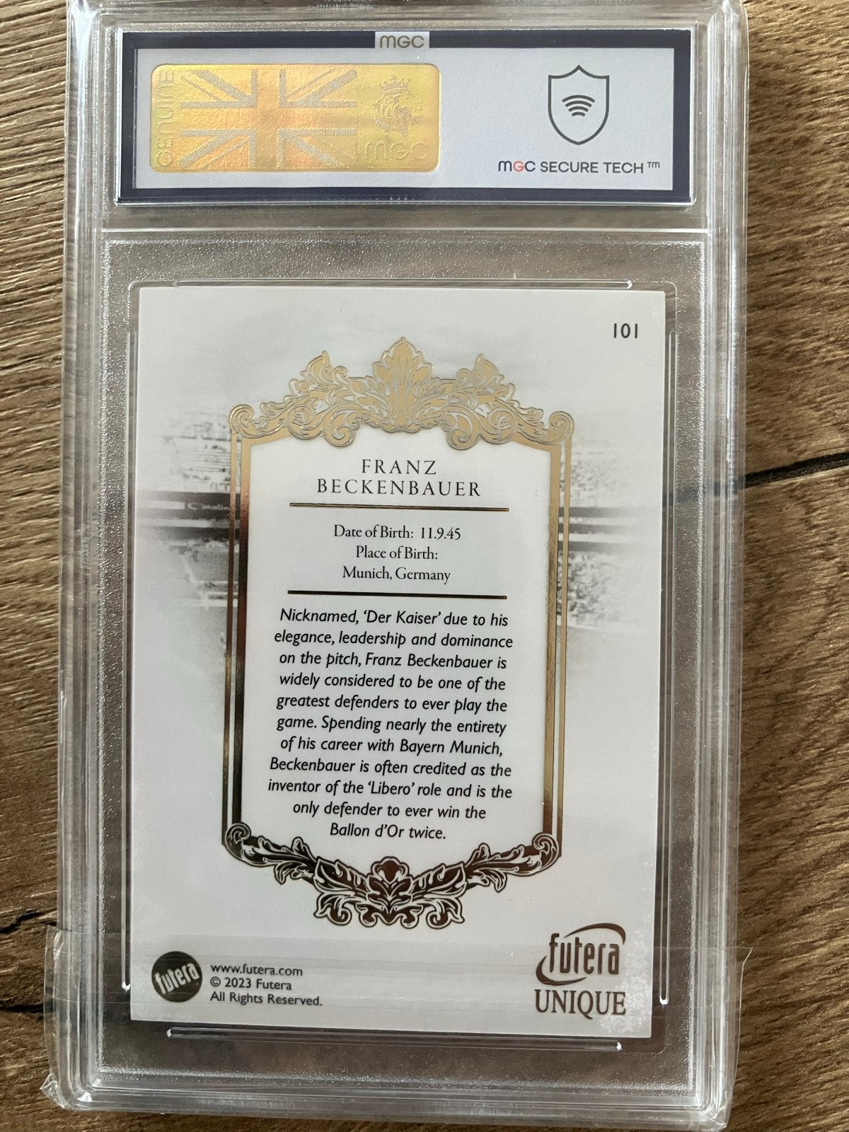 Franz Beckenbauer MGC Graded Kaart - Futera Unique 2023, Ophalen, Nieuw, Buitenlandse clubs, Spelerskaart