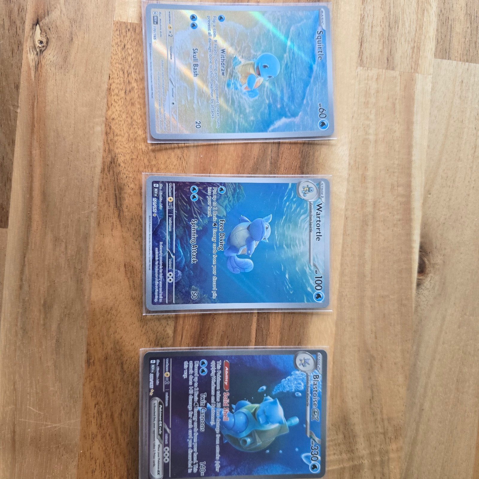 151 set Squirtle, Wartotle, Blastoise. (Alleen ophalen), Hobby en Vrije tijd, Verzamelkaartspellen | Pokémon, Ophalen, Zo goed als nieuw