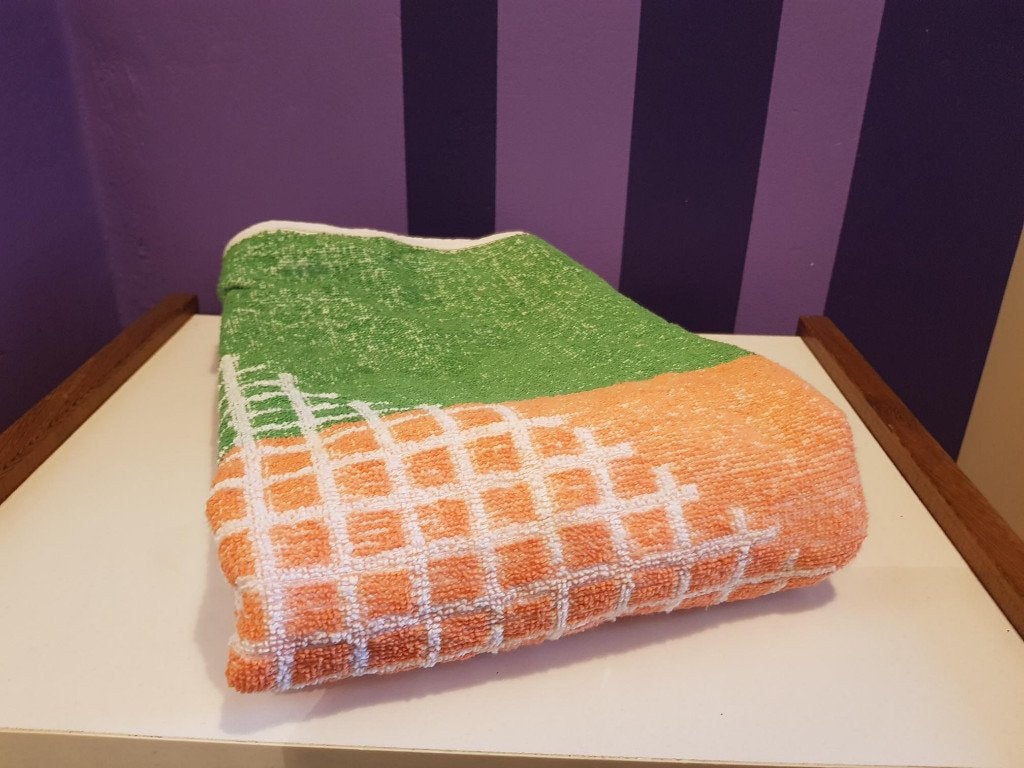 Vintage retro Sport handdoek Tennis Hockey Voetbal Boksen, Gebruikt, Meerkleurig, Overige merken, Handdoek