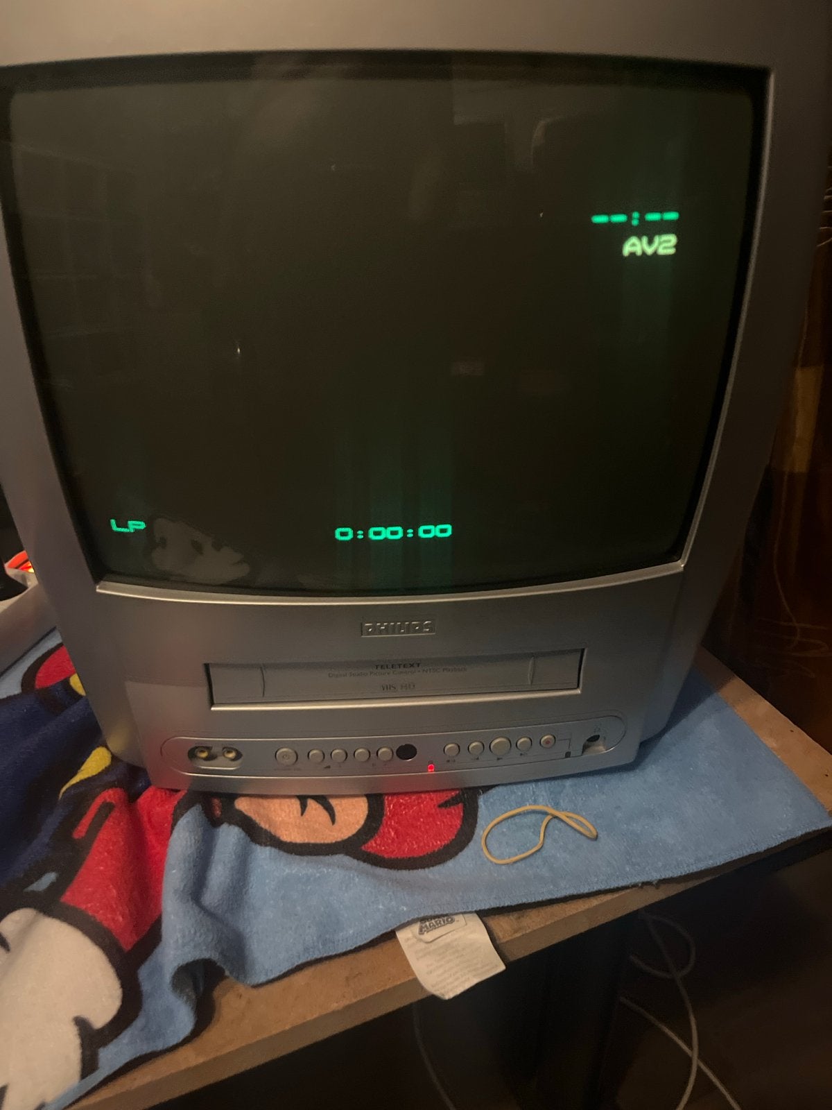 Philips 14PV203/01 CRT TV met ingebouwde VCR, Philips, Gebruikt, 50 Hz, Ophalen of Verzenden
