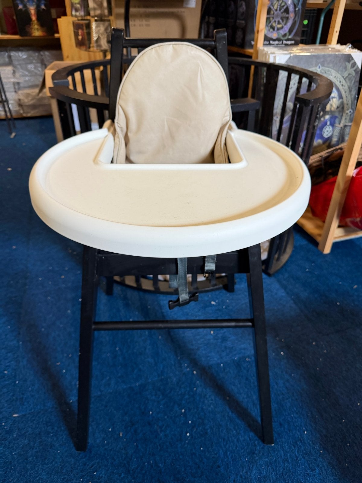 Ikea Kinderstoel Blames met Jollein zitkussen Beige, Ophalen, Zo goed als nieuw, Overige typen, Gordel(s)