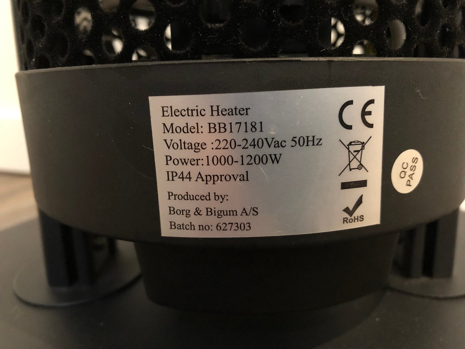 Te koop Terrasverwarming., Ophalen, Zo goed als nieuw, Elektrisch, Vloer