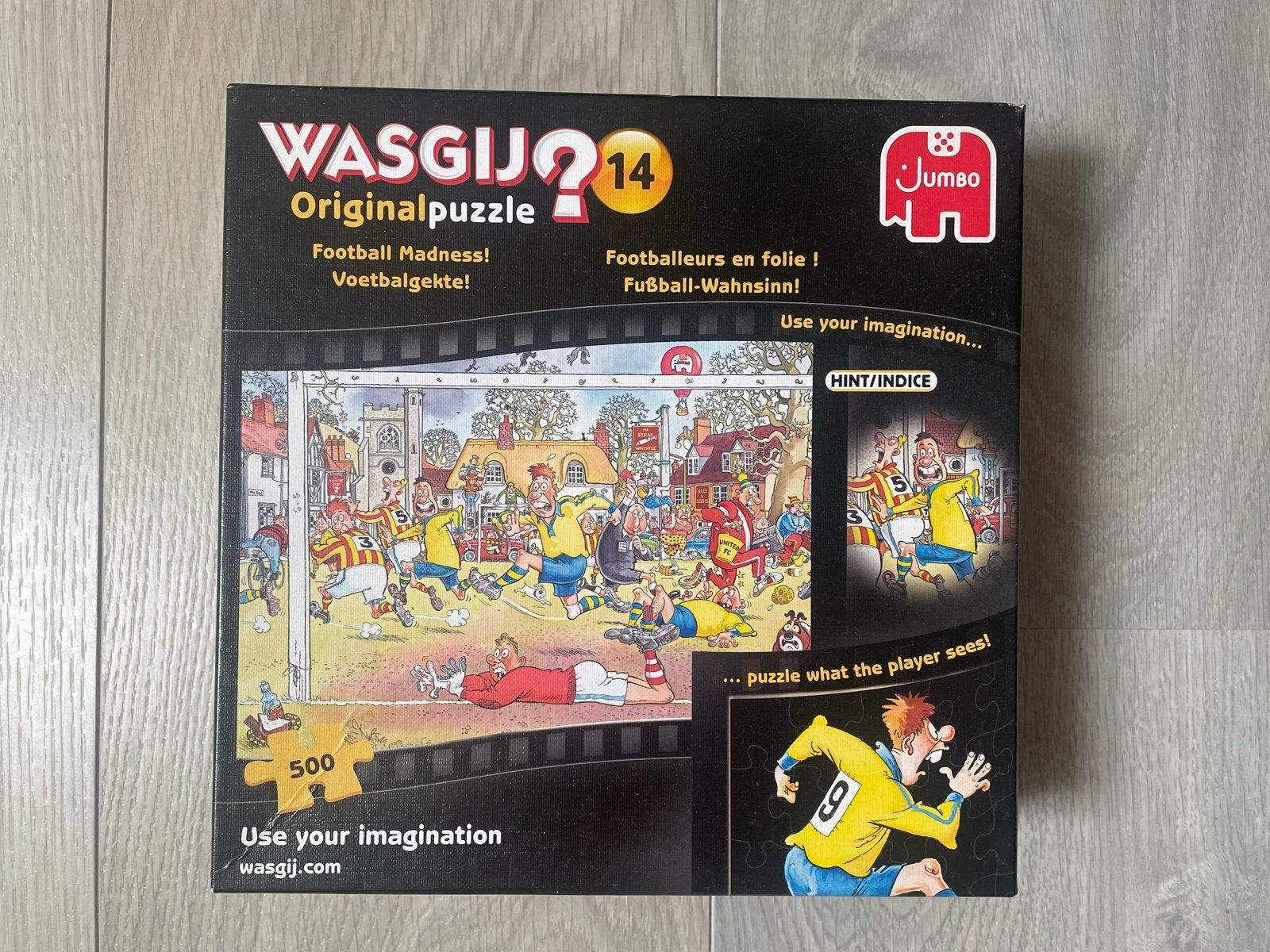Wasgij Original 14: Voetbalgekte! - 500 stukjes puzzel, Ophalen of Verzenden, 500 t/m 1500 stukjes, Zo goed als nieuw, Legpuzzel