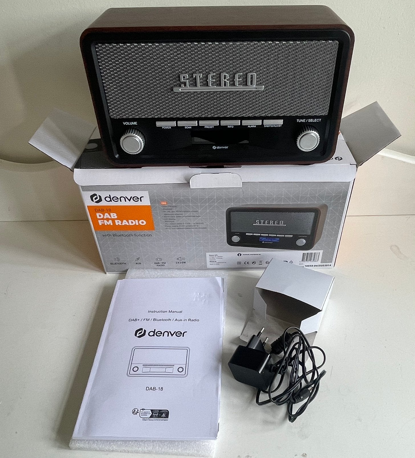 Denver DAB Radio met Bleuthooth -Aux. 2 x 20 Watt. Nieuw., Ophalen, Nieuw, Radio