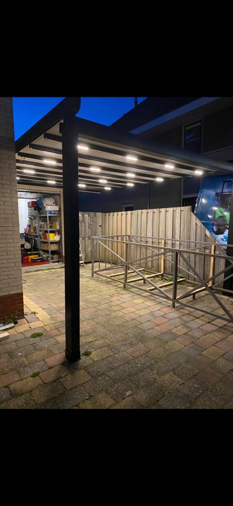 Moderne VERANDA met LED-verlichting, met doek met motor, Tuin en Terras, Overkappingen, Ophalen, Zo goed als nieuw, Veranda
