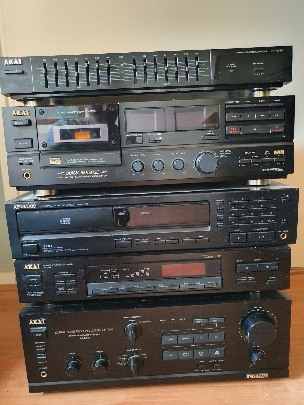 Akai Hifi Set met Technics Platenspeler en Bose Speakers, Gebruikt, Tuner of Radio, Akai, Losse componenten