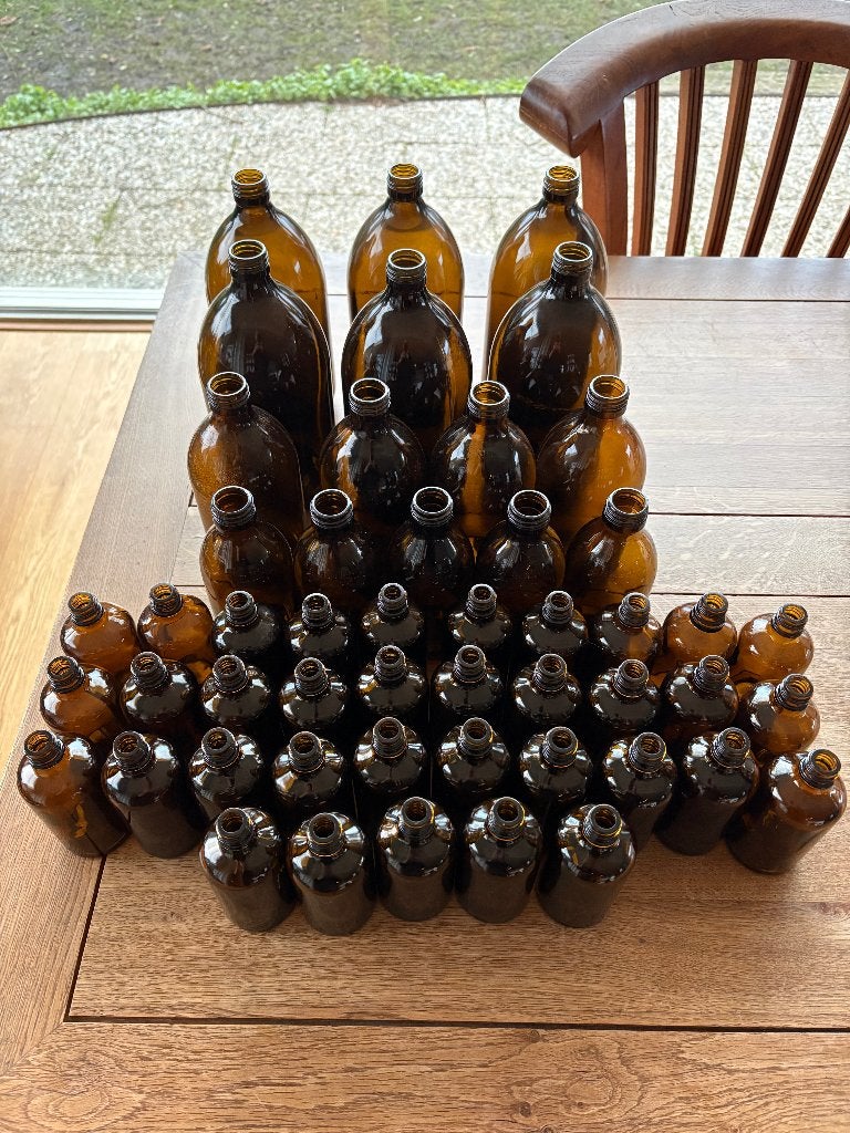 Medicijnfles, stroopfles, tinctuur, Amber glas, Overige typen, Ophalen of Verzenden, Nieuw, Glas