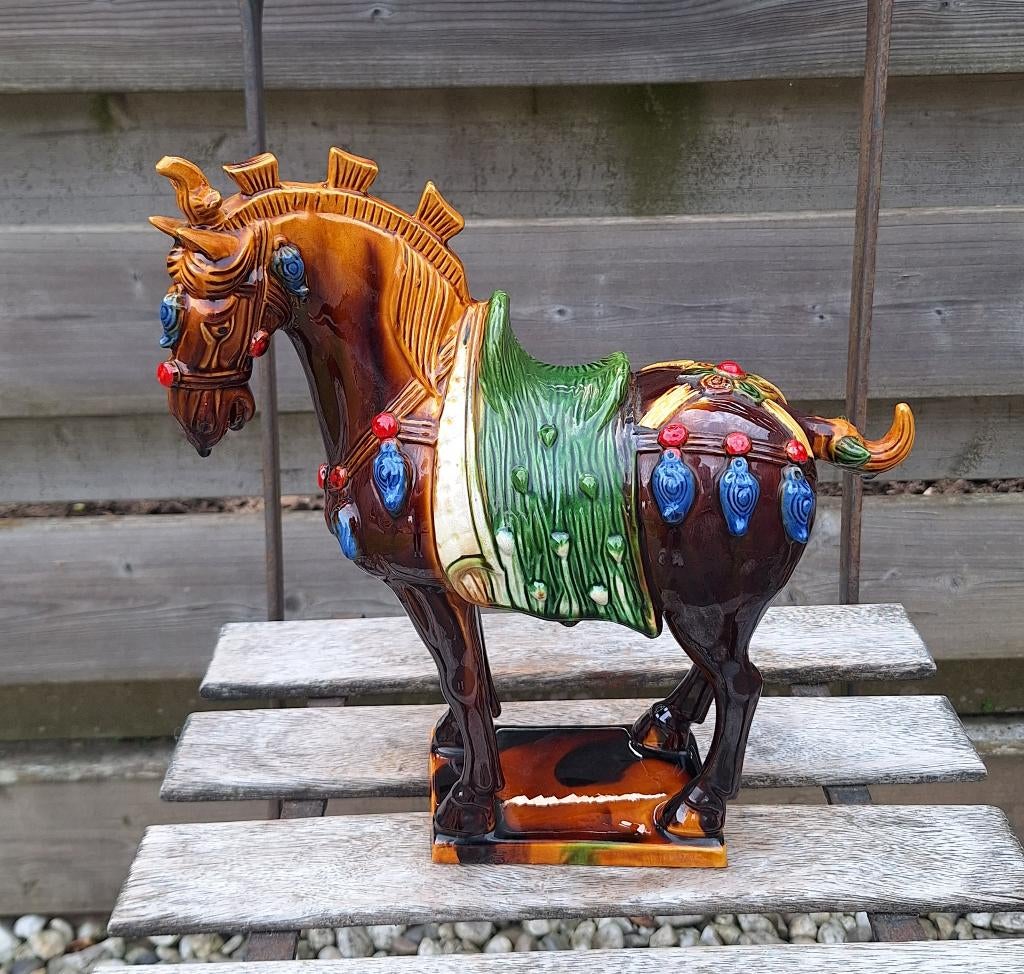 Prachtig keramisch Chinees Tang keramiek paard., Ophalen of Verzenden, Huis en Inrichting