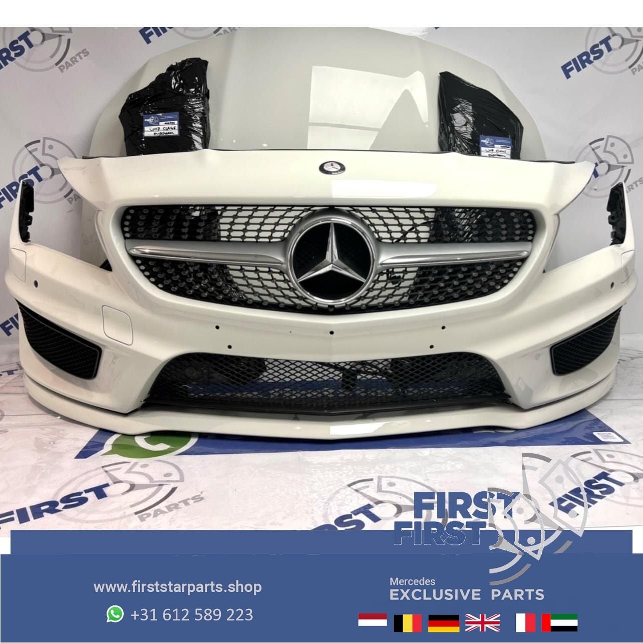 W117 X117 CLA 45 AMG PRE-FACELIFT VOORKOP WIT Mercedes 2013-, Auto-onderdelen, Gebruikt, -, Voor, Ophalen of Verzenden