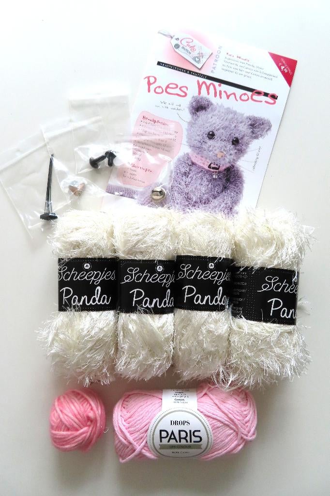 Haakpakket Poes Minoes Cute Dutch *Nieuw* (4844), Ophalen of Verzenden, Nieuw, Haken, Wol of Garen