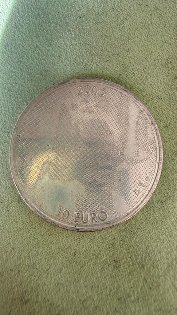 10 Euro 2005 25-Jarig regeringsjubileum Koningin Beatrix., Postzegels en Munten, Munten | Nederland, Verzenden, Koningin Beatrix