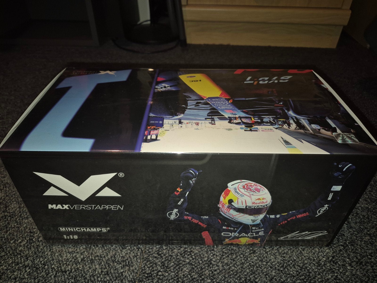minichamps 1.18 max verstappen 2023 japan gp ongeopend, Ophalen of Verzenden, Nieuw, Formule 1