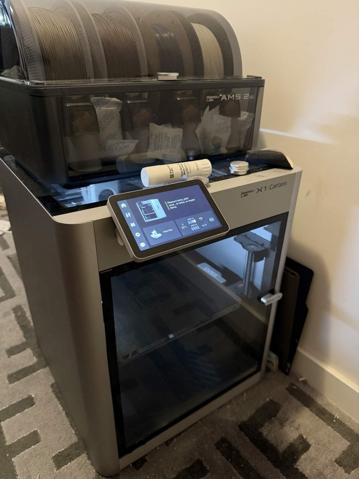 Bambu Lab X1C met 2x AMS Pro en 10 filamenten, Computers en Software, 3D Printers, Ophalen