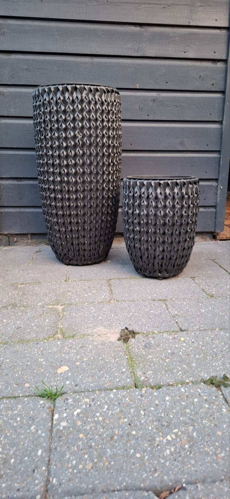 kunstof plantenbak, Kunststof, Rond, Zo goed als nieuw, Balkon