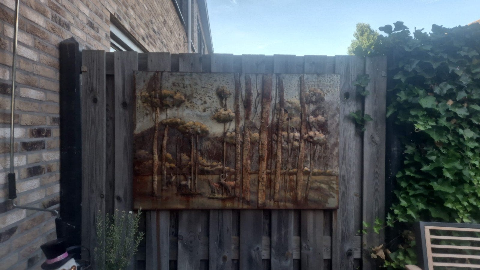 Tuin schilderij, Ophalen of Verzenden, Hout, Minder dan 3 meter, 1 tot 2 meter