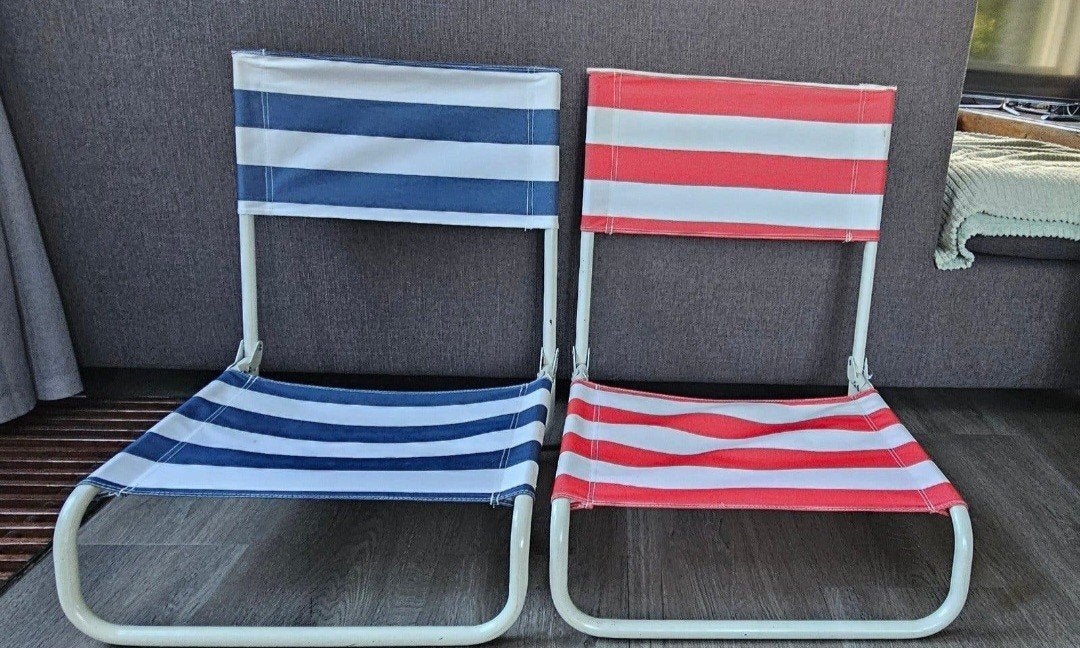 2 strandstoeltjes / campingstoeltjes, Ophalen, Gebruikt, Campingstoel
