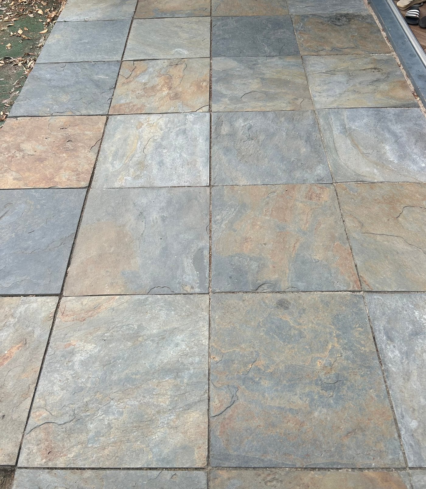 38 stuks, 60x60 cm, circa 13,7 m², natuurstenen tuintegels, Ophalen, Zo goed als nieuw, Natuursteen, Terrastegels