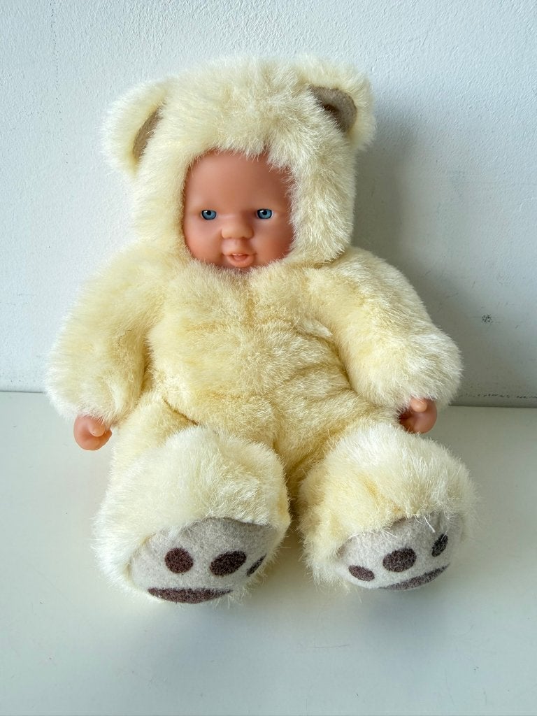 Knuffel pop beer geel, creme / Baby Bears / Anne Geddes 1998, Kinderen en Baby's, Overige karakters, Beer, Ophalen of Verzenden