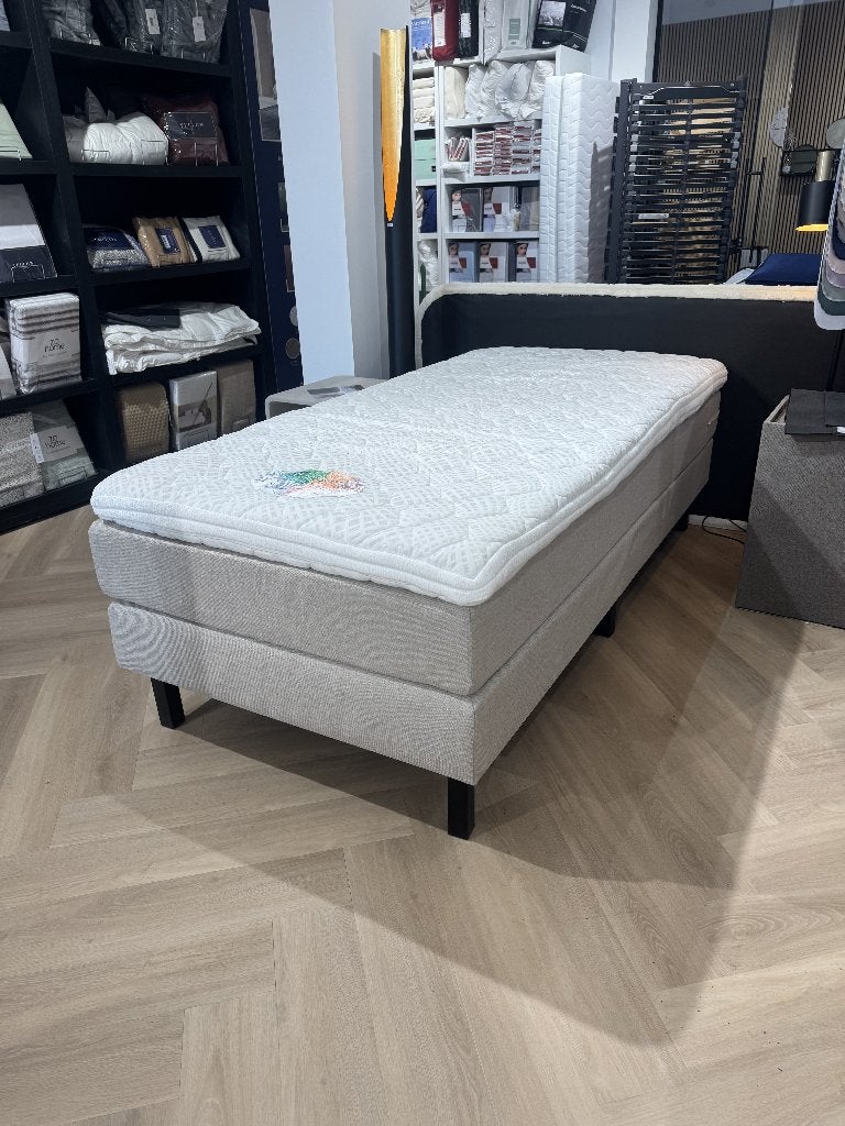 NIEUW Boxspring 100x210 cm natuurlatex topper - t.w.v. €1995, Ophalen, 100 cm, Eenpersoons, Nieuw