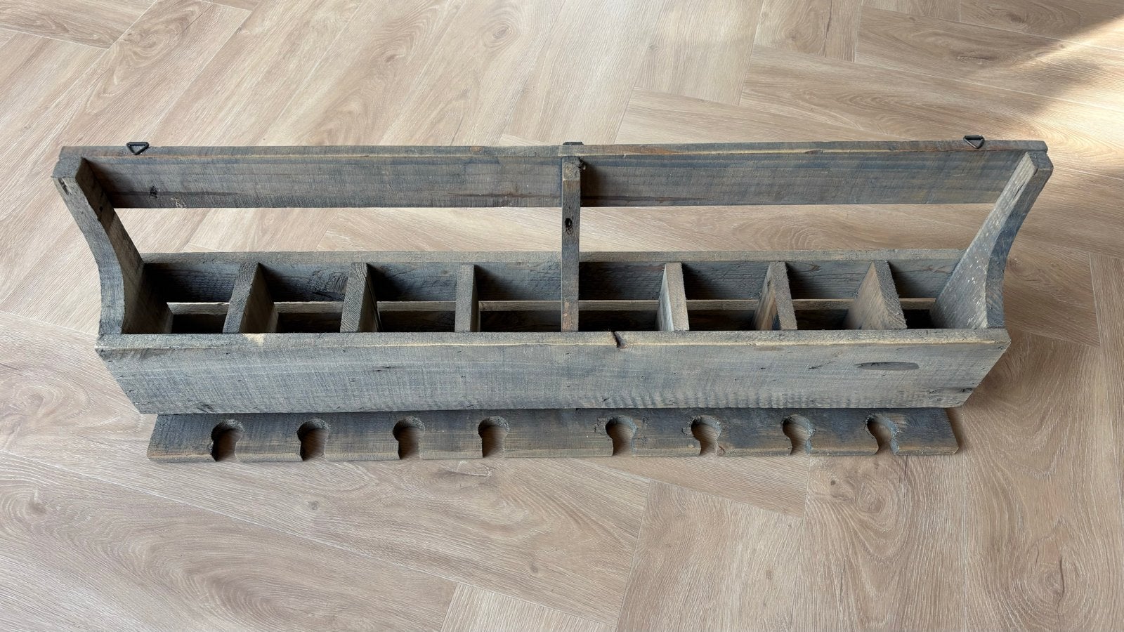 Wijnrek voor aan de muur met glazenhouder, Ophalen, Gebruikt, 5 tot 15 flessen, 5 – 50