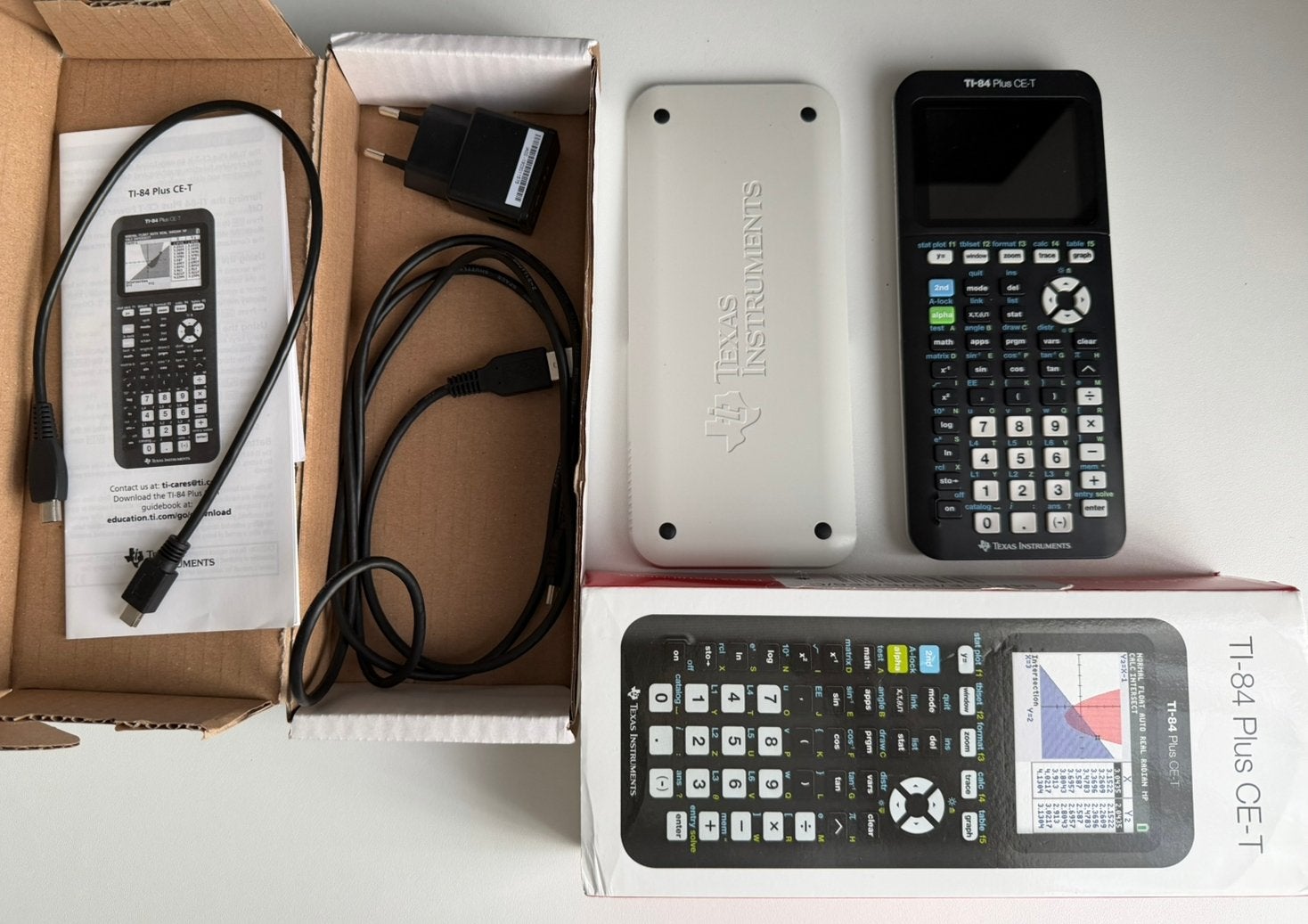 Texas Instruments ti 84 plus ce-t grafische rekenmachine, Diversen, Ophalen of Verzenden, Grafische rekenmachine, Zo goed als nieuw