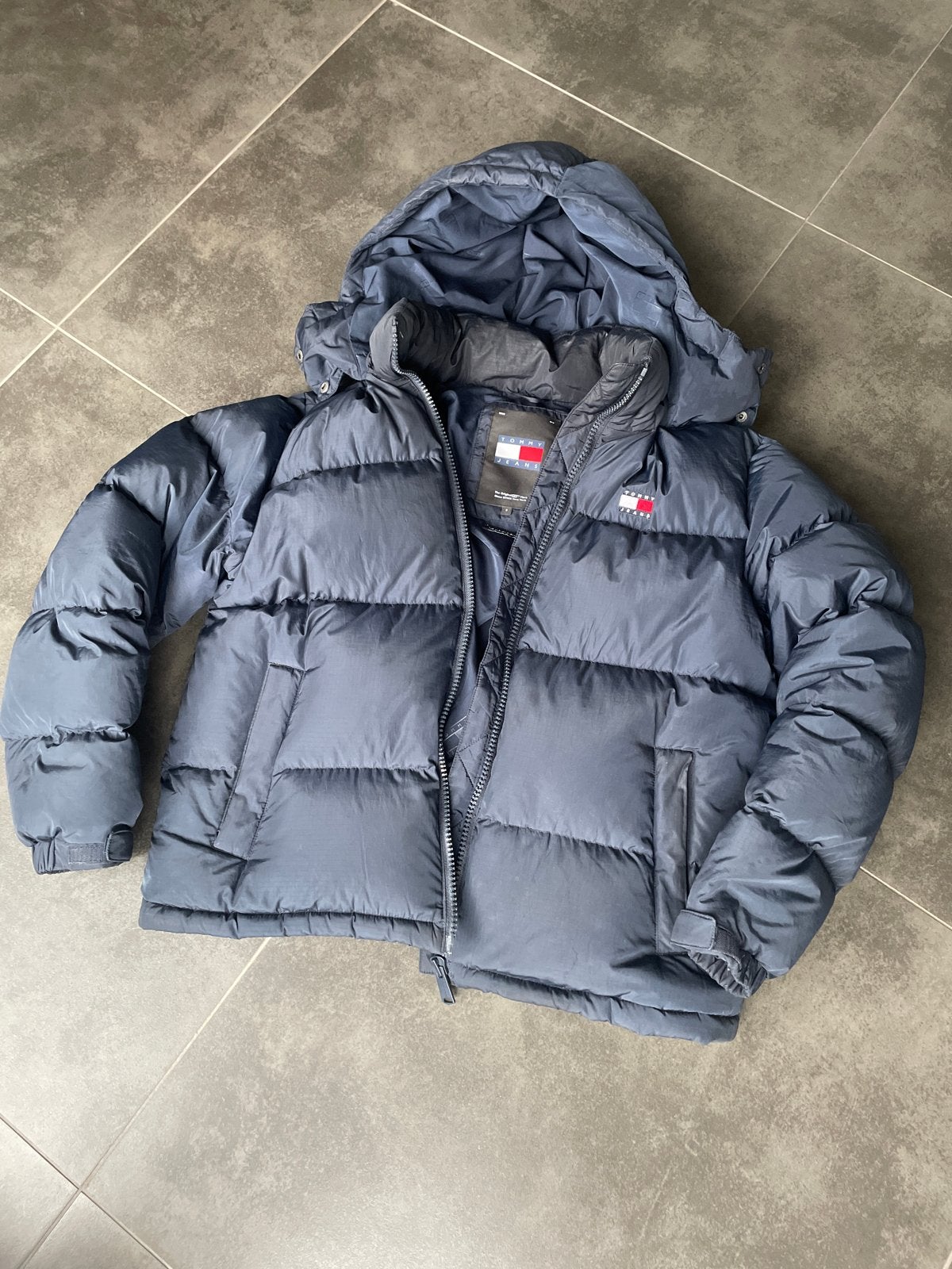 Tommy Hilfiger Alaska Puffer Jacket Maat S, Ophalen of Verzenden, Gedragen, Maat 36 (S), Blauw