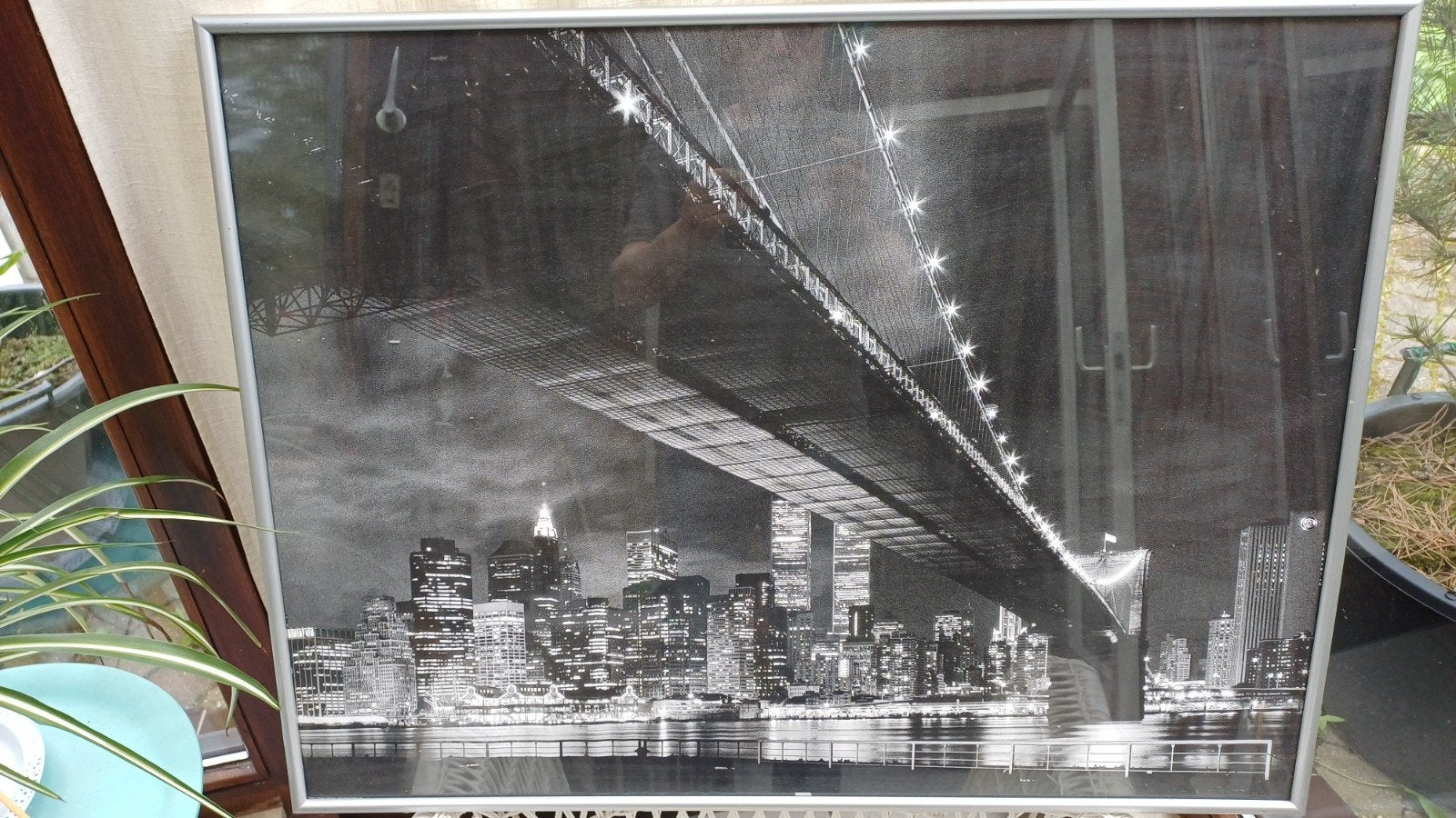 Ingelijste foto New York skyline, ca. 80x60cm, Ophalen, Gebruikt, 75 tot 100 cm, Foto of Poster