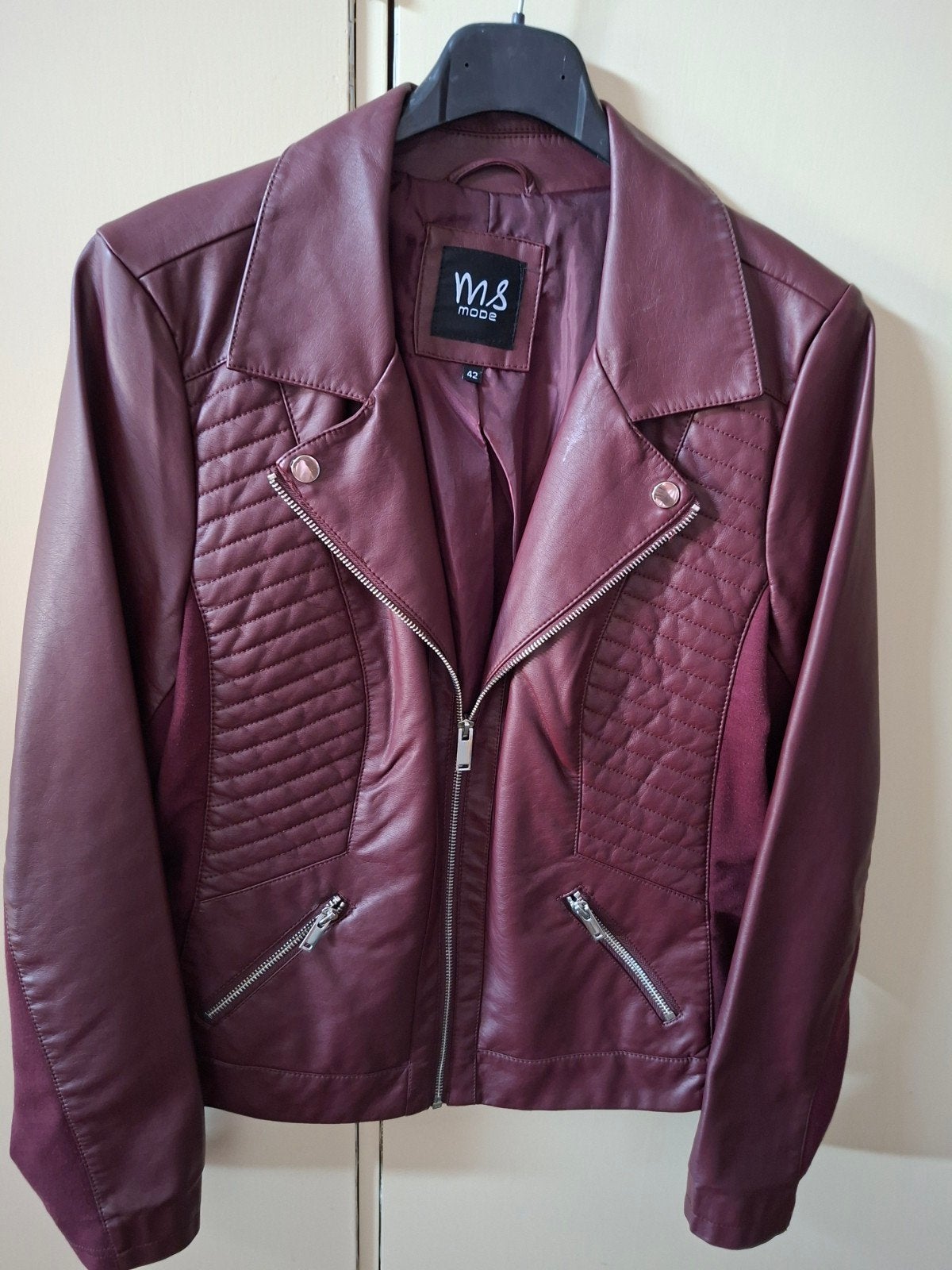 leren jasje van MS Mode, Kleding | Dames, Maat 42/44 (L), Ophalen of Verzenden, Zo goed als nieuw, MS Mode