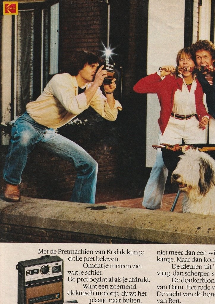 Retro reclame 1979 Kodak camera met Daan Bert en Tanja, Verzenden, Overige typen