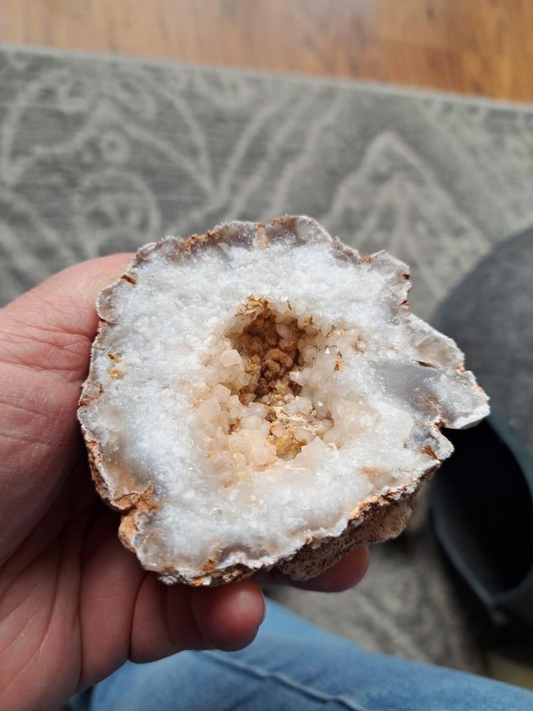 Bergkristal geode, Verzamelen, Mineralen en Fossielen, Ophalen of Verzenden