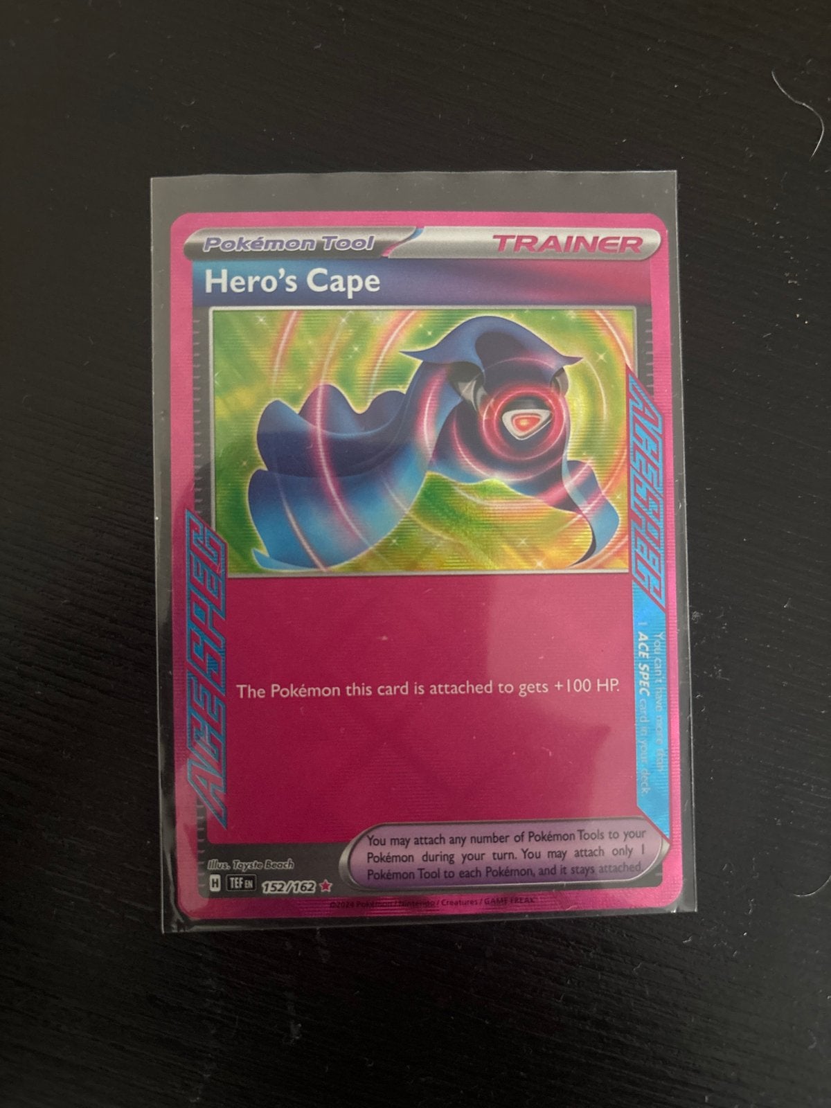 Pokémon TCG: Hero's Cape Trainer Kaart (152/162) ACE SPEC, Ophalen of Verzenden, Zo goed als nieuw, Losse kaart