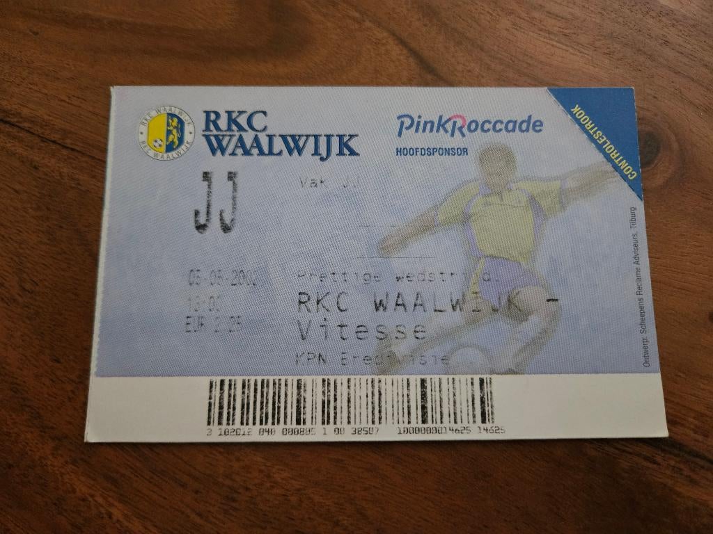 ⚽ Ticket RKC - Vitesse 2001-2002 ⚽, Verzamelen, Sportartikelen en Voetbal, Ophalen of Verzenden, Zo goed als nieuw, Vitesse, Overige typen