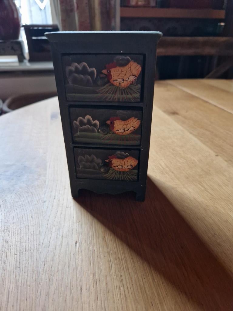 MINI LADENKASTJE KIPJES DECOR, Huis en Inrichting, Kasten | Ladekasten, Ophalen of Verzenden