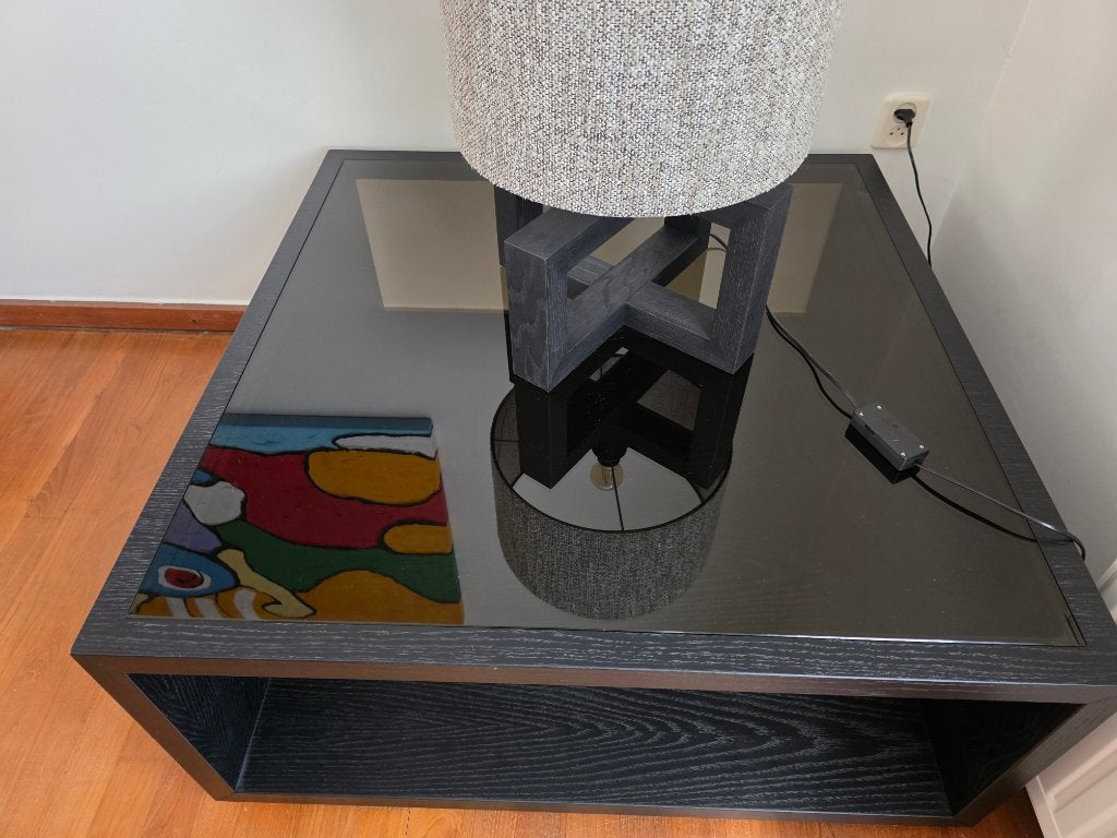 Luxe Eiken Tafel Salon/side, Huis en Inrichting, Tafels | Salontafels, Ophalen, 50 tot 100 cm, 50 tot 100 cm, Zo goed als nieuw