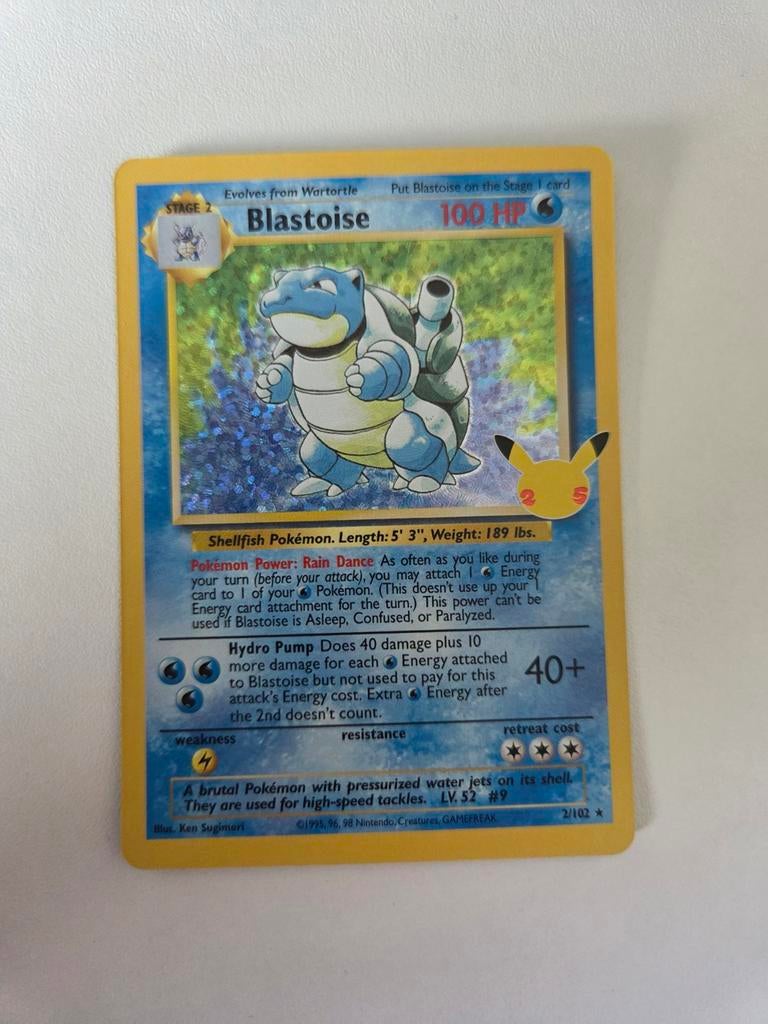 Blastoise (CEL BS 2), Hobby en Vrije tijd, Verzamelkaartspellen | Pokémon, Ophalen of Verzenden, Zo goed als nieuw