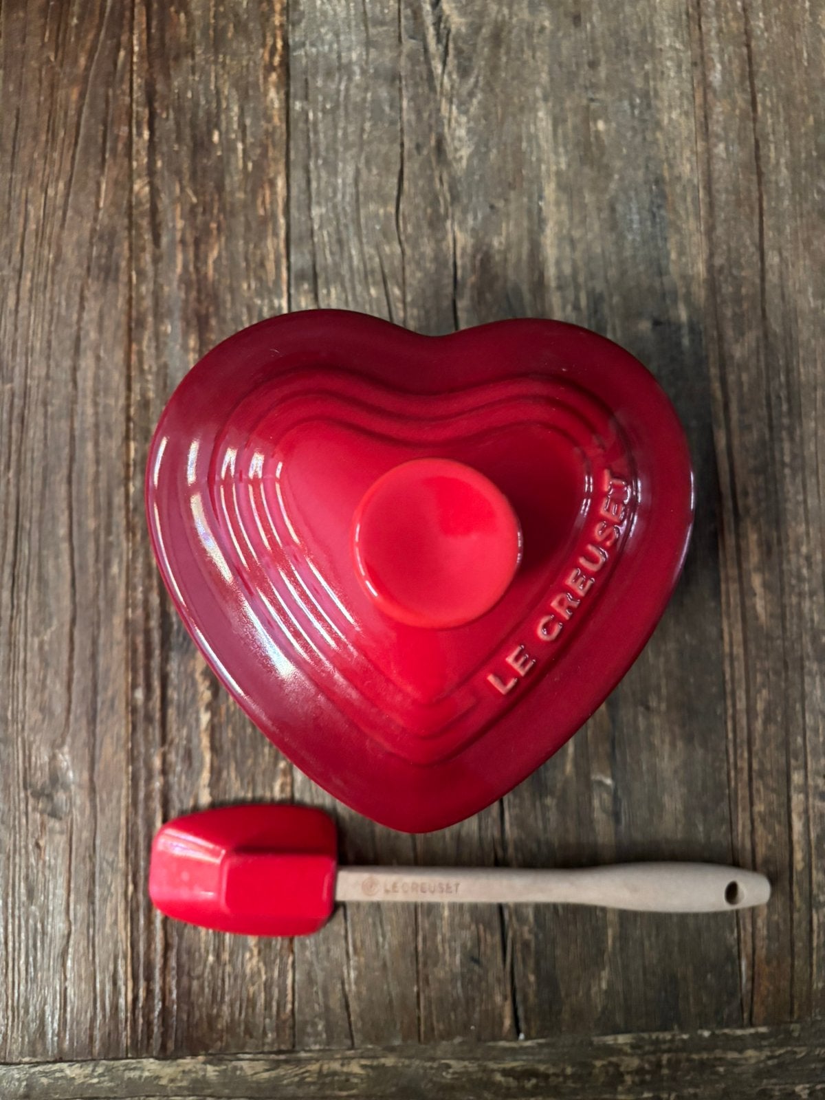 Le creuset mini braadpan inclusief lepel spatel, Ophalen of Verzenden, Nieuw, Overige materialen